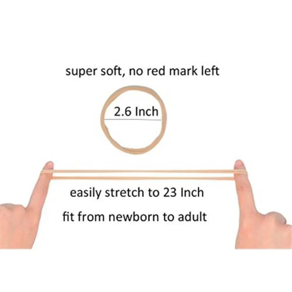 20Pack Baby Headbands Nude Nylon Soft Stretchy Headbands for Newborn Kids DIY
